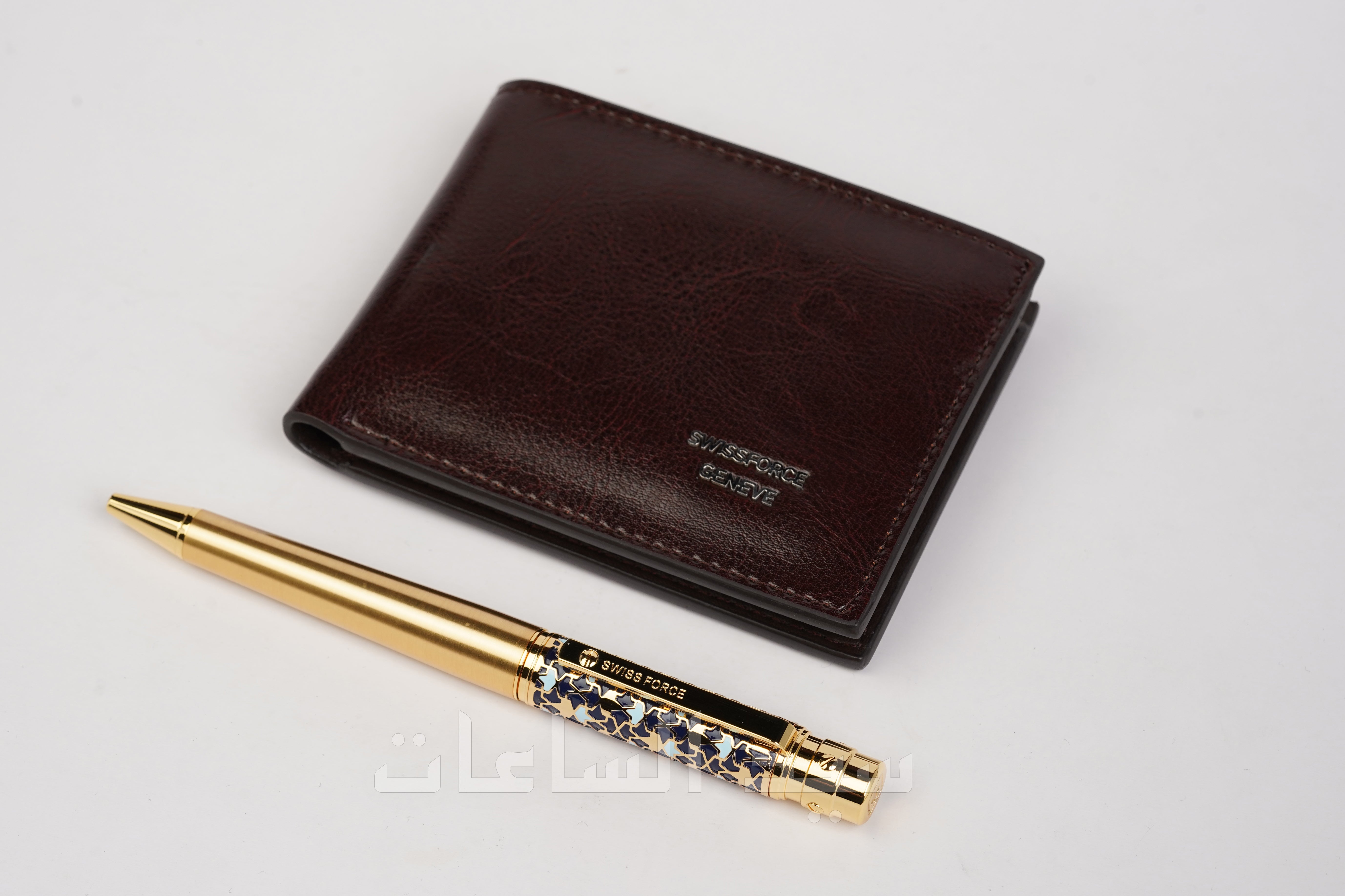 قلم ومحفظة نقود رجالية ماركة سويس فورس