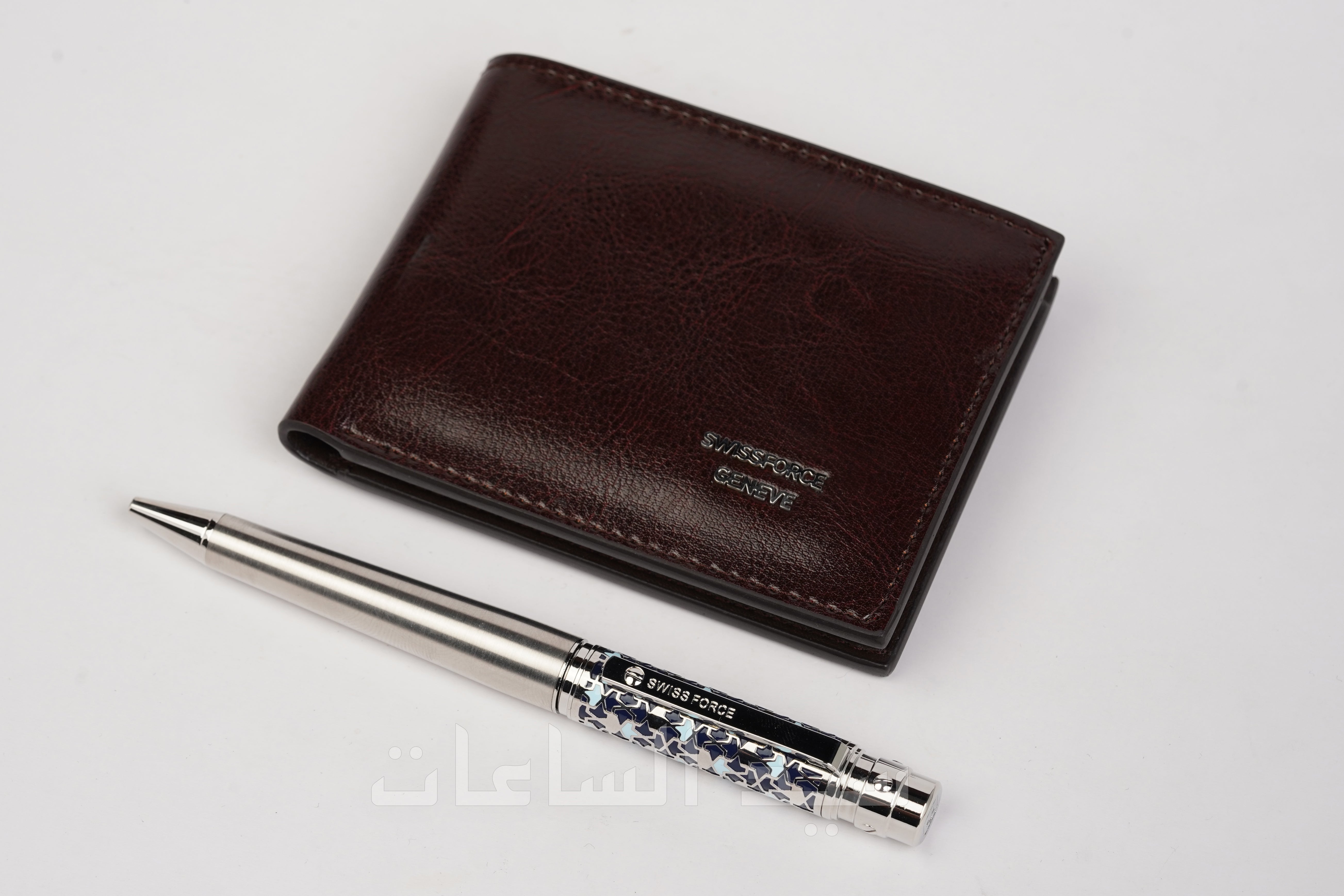 قلم ومحفظة نقود رجالية ماركة سويس فورس